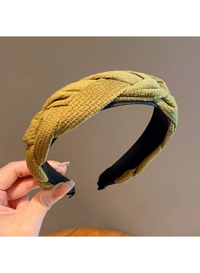 Lavida 4Pack Headbands for Girls Women Twist Headbands Trendy Non Slip Hairbands- black、green、coffee color、apricot color - Image 5