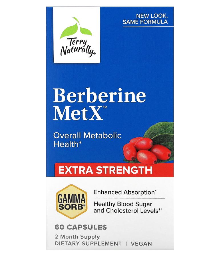 Terry Naturally Berberine MetX 60 Capsules (250 mg per Capsule)