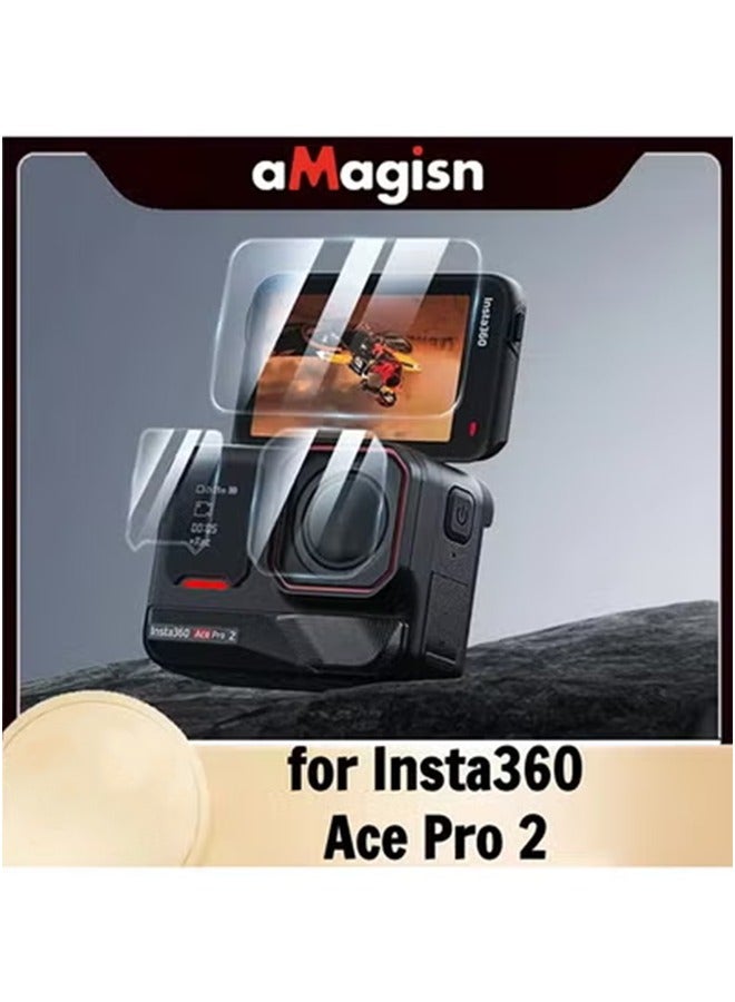 واقي شاشة عدسة  لكاميرا Insta360 Ace Pro 2، زجاج مقوى بصلابة 9H، مضاد للخدش والفقاعات، ملحقات Ace Pro 2 - Image 1
