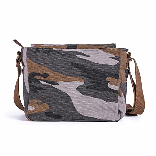 GOOTIUM Canvas Messenger Bag - Vintage Crossbody Shoulder Bag Military Satchel, Camo - Image 5