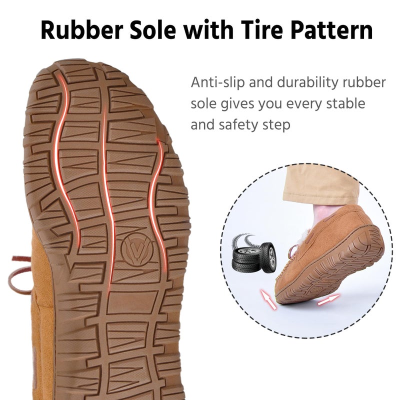MIXIN Mens Slippers Indoor Outdoor Memory Foam House Shoes Anti-Slip Moccasins Slippers for Men - Image 5