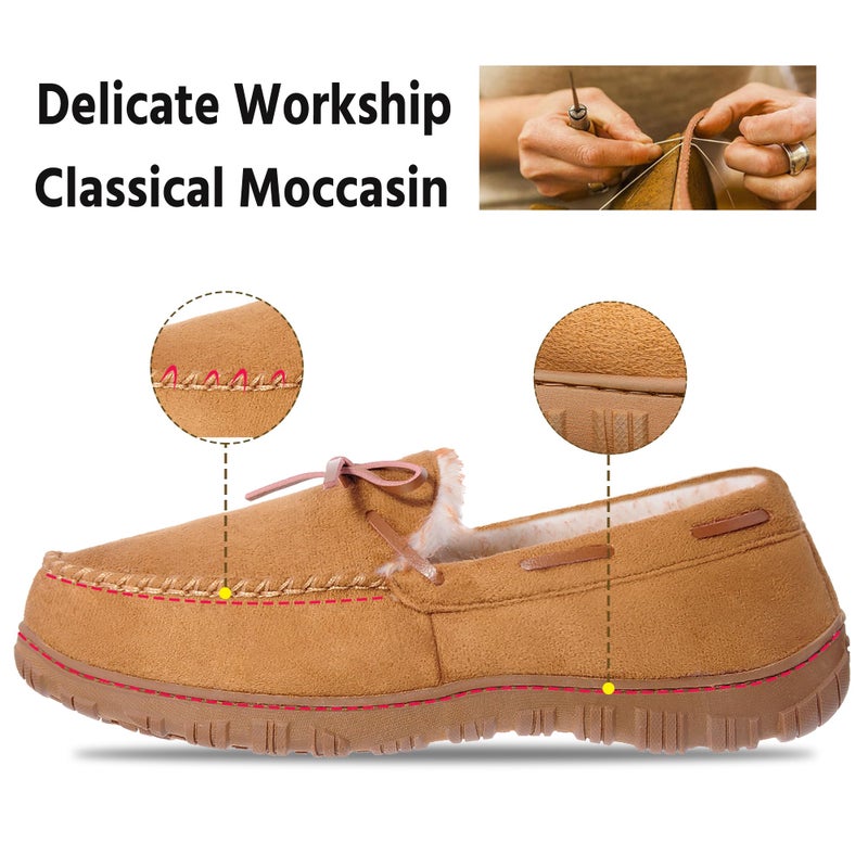 MIXIN Mens Slippers Indoor Outdoor Memory Foam House Shoes Anti-Slip Moccasins Slippers for Men - Image 4