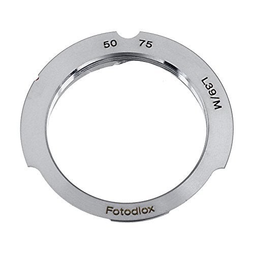 Fotodiox محول عدسة فوتوديوكس، M39 (39 مم × 1، خيط تركيب لايكا) عدسة إلى محول لايكا M مع خط إطار 50 مم/75 مم، يناسب لايكا M-مونكروم، M8.2، M9، M9-P، M10 وريكوه GXR Mount A12 - Image 1