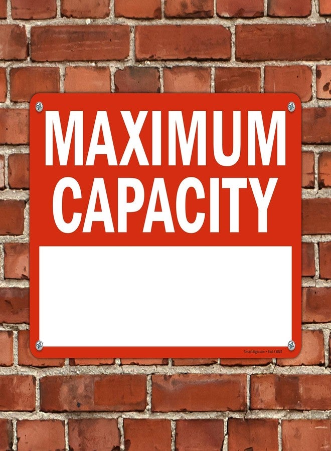 SmartSign - S-0297-Pl-14 "Maximum Capacity __" Write-On Sign | 10" x 14" Plastic Black/Red on White - Image 4