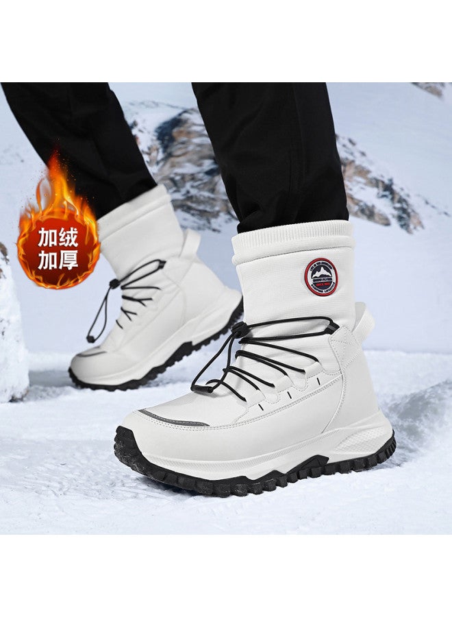 Flying in the snow Snow Flying 2025 Winter New Fashion Mid-calf Snow Boots Thick Sole Fleece Lined Warm Cotton Boots Men's Boots Women's Boots - Image 4