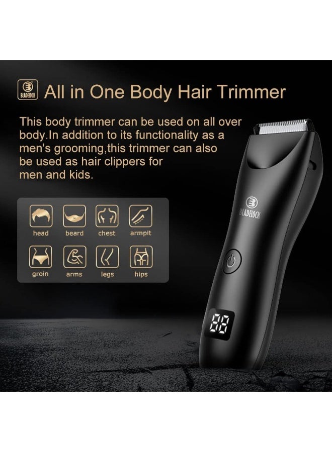 Kueh Body Trimmer for Men and Women, Ball Shaver, Electric Groin & Pubic Hair Trimmer, Waterproof Wet/Dry Groomer, Replaceable Ceramic Male Hygiene Razor Clippers - Image 3