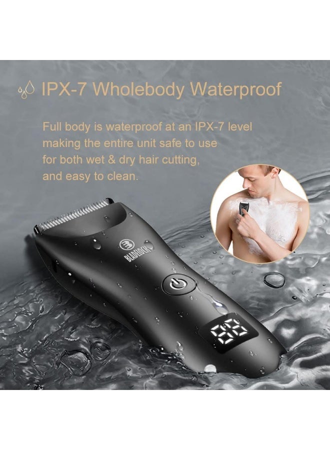 Kueh Body Trimmer for Men and Women, Ball Shaver, Electric Groin & Pubic Hair Trimmer, Waterproof Wet/Dry Groomer, Replaceable Ceramic Male Hygiene Razor Clippers - Image 4