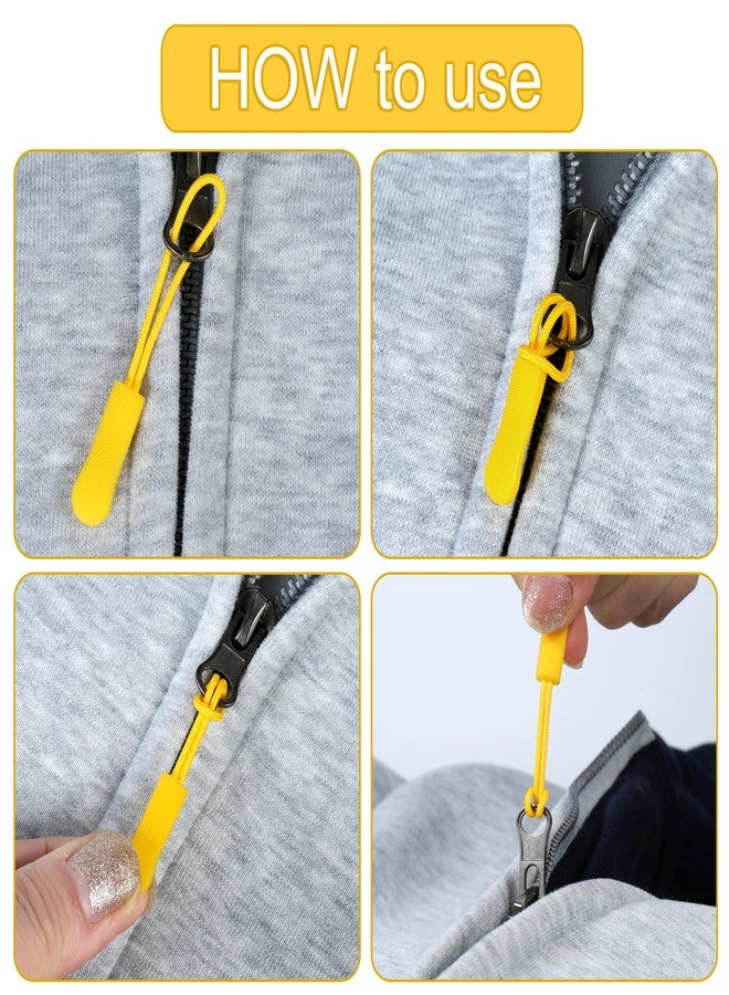 Monigte 100PCS Zipper Pull, 25 Colors Zipper Pull Replacement Tap Paracord Zippers Extender Fixer for Dress Clothes Luggage Suitcase Handbags Jackets Purses - Image 4