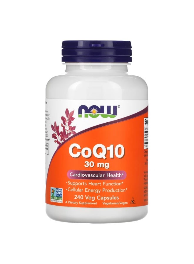 now CoQ10, 30 mg, 240 Veg Capsules - Image 1