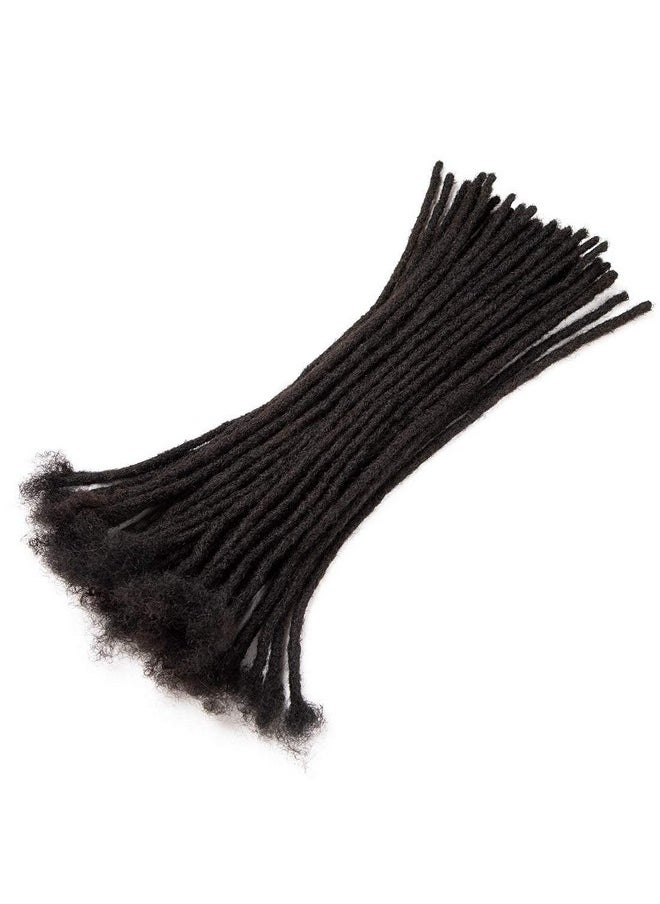 JIAJIA - Dreadlock Extensions Made From 100% Human Hair Handmade Permanent Loc Extensions For Men/Women Can Be Dyed Curled And Bleachednatural Black Width 0.24Inch Thickness (12 Inch 10Locs) - Image 1