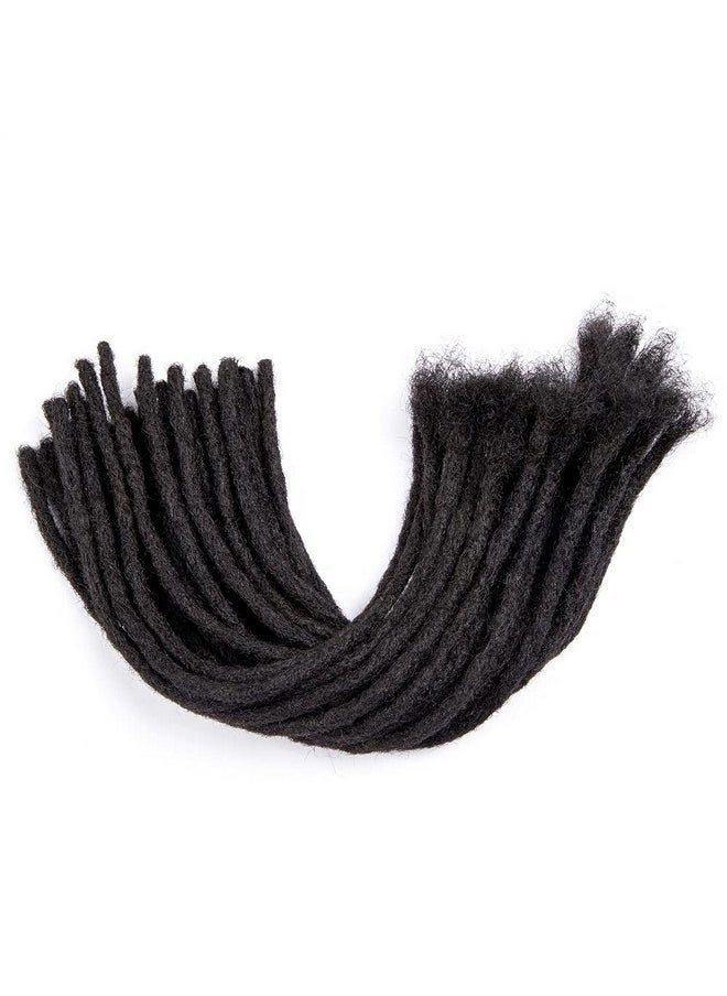 JIAJIA - Dreadlock Extensions Made From 100% Human Hair Handmade Permanent Loc Extensions For Men/Women Can Be Dyed Curled And Bleachednatural Black Width 0.24Inch Thickness (12 Inch 10Locs) - Image 1