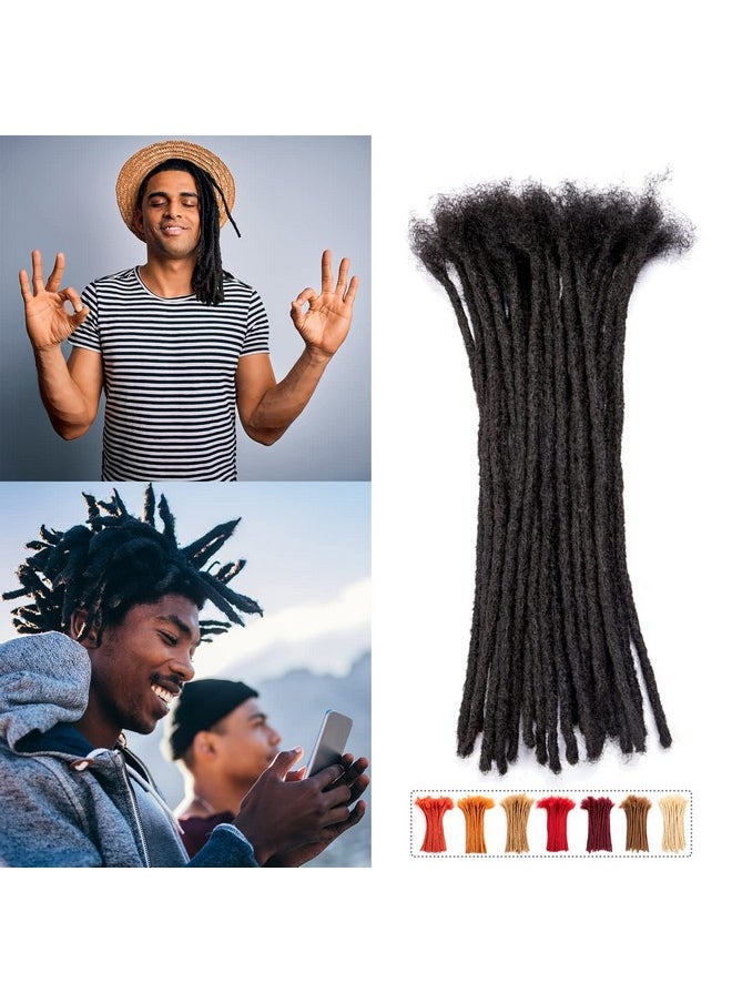 JIAJIA - Dreadlock Extensions Made From 100% Human Hair Handmade Permanent Loc Extensions For Men/Women Can Be Dyed Curled And Bleachednatural Black Width 0.24Inch Thickness (12 Inch 10Locs) - Image 1