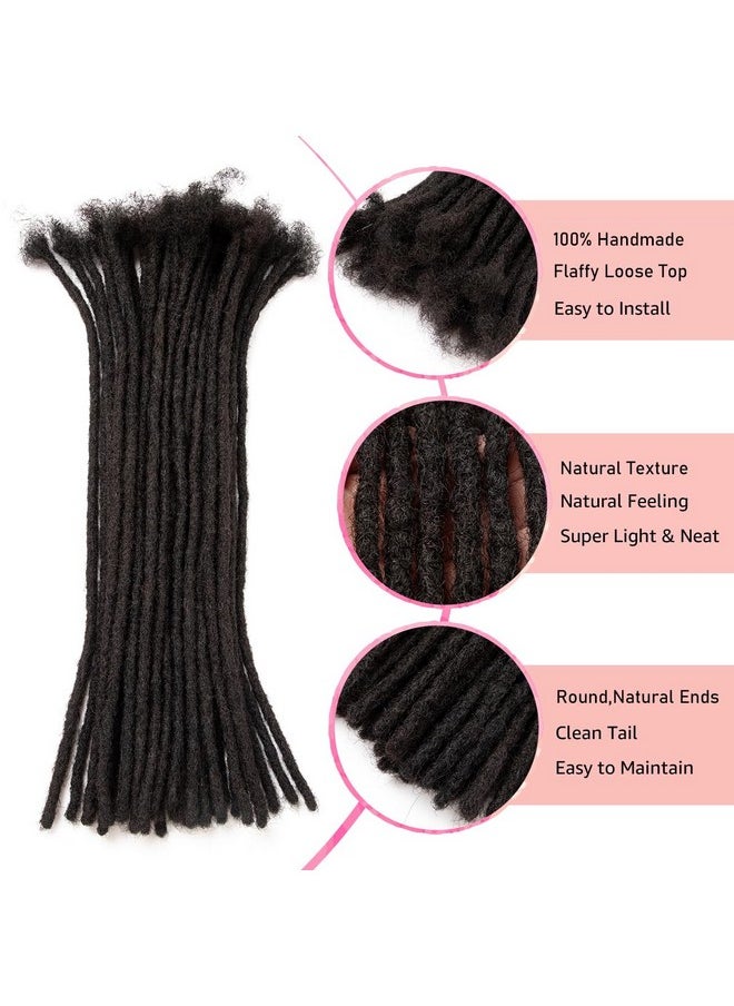 JIAJIA - Dreadlock Extensions Made From 100% Human Hair Handmade Permanent Loc Extensions For Men/Women Can Be Dyed Curled And Bleachednatural Black Width 0.24Inch Thickness (12 Inch 10Locs) - Image 1