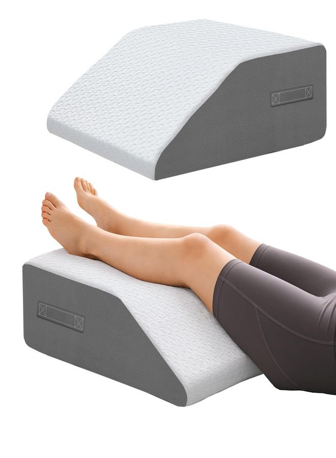 COLDHUNTER 8" Leg Elevation Pillows Memory Foam Leg Support Bed Wedge Pillow Leg Elevated for Sleeping, Leg Pillows Good for Back& Knee& Hip& Ankles - Image 1