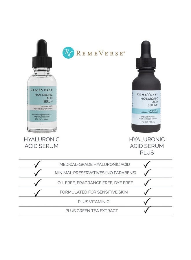RemeVerse Hyaluronic Acid Serum 1 Oz 100% Pure Medical Grade Clinical Strength Hyaluronic Acid Anti Aging Serum For Your Face Lips And Décolleté. For Dry Skin And Fine Lines. - Image 5