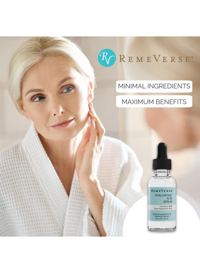 RemeVerse Hyaluronic Acid Serum 1 Oz 100% Pure Medical Grade Clinical Strength Hyaluronic Acid Anti Aging Serum For Your Face Lips And Décolleté. For Dry Skin And Fine Lines. - Image 4