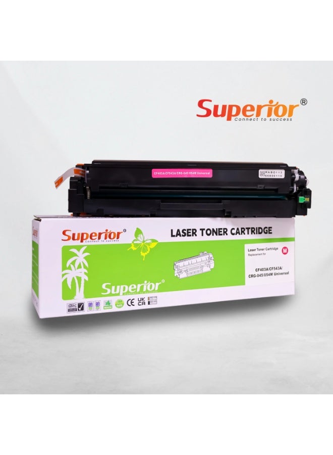 SOS Superior Superior CF543 / CF203A Magenta Compatible Toner Cartridge – With Chip For HP Color LaserJet & Canon imageCLASS / i-Sensys Series - Image 1