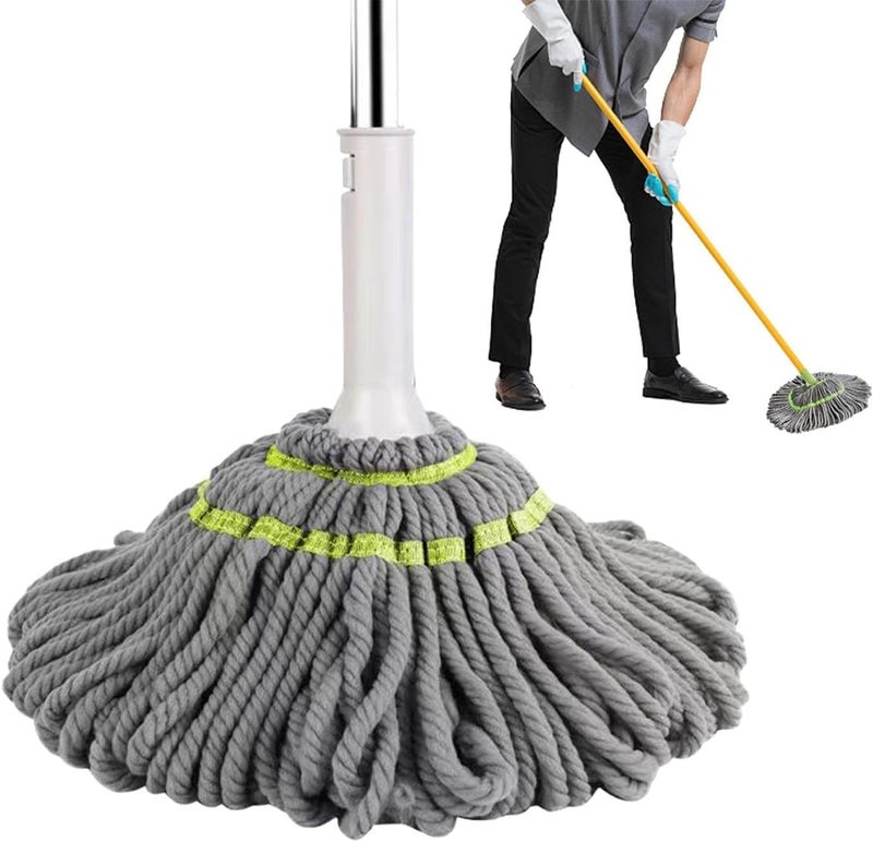 Kresal Self Wringing Mop for Floor Cleaning Long Handle Easy Squeeze Twist Mop with Microfiber Washable Heads for Kitchen Hardwood Vinyl Tile Laminate Home Office Bathroom Garages - Image 1