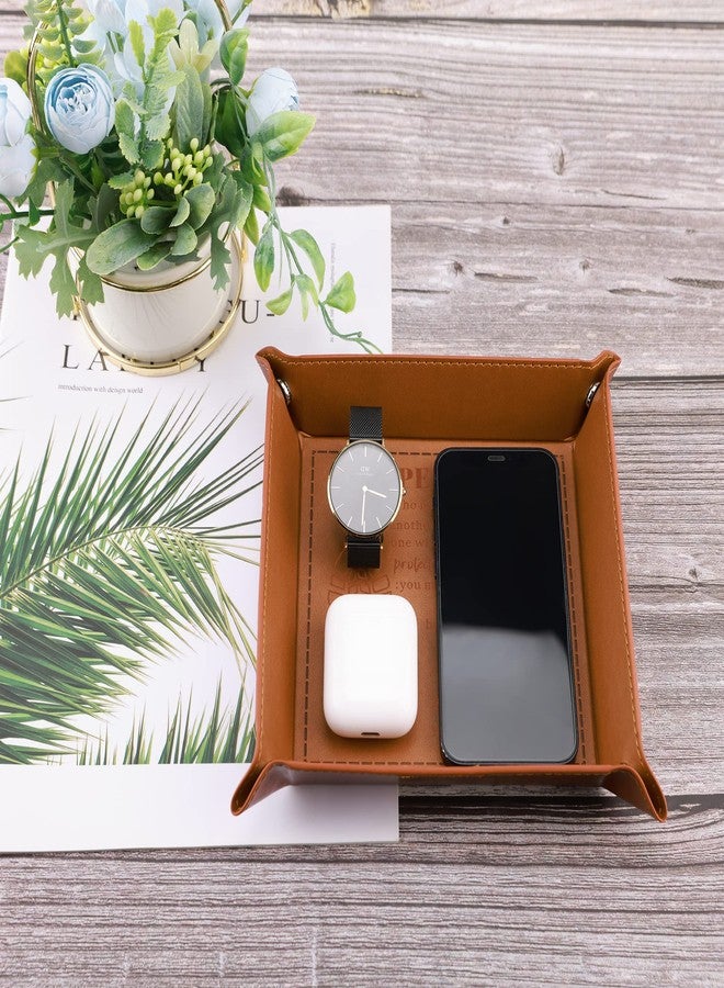 JOYKWE Stepped Up Dad PU Leather Valet Tray- Stepdad Gifts from Daughter Son Kids, Unique Birthday Christmas Father's Day Gifts for Stepdads Bonus Dad Step Father, Thanksgiving Gift for Stepfather - Image 5