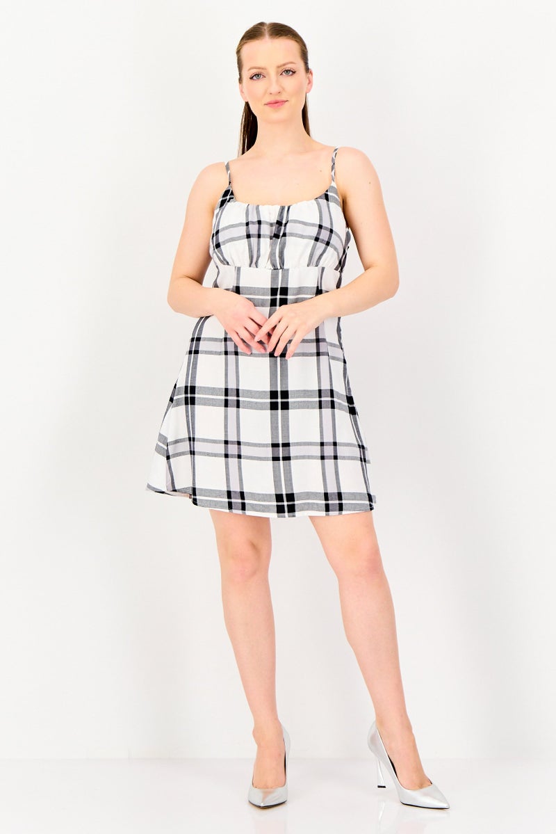 FOREVER 21 Women Checkered Mini Dress, Multicolor - Image 4