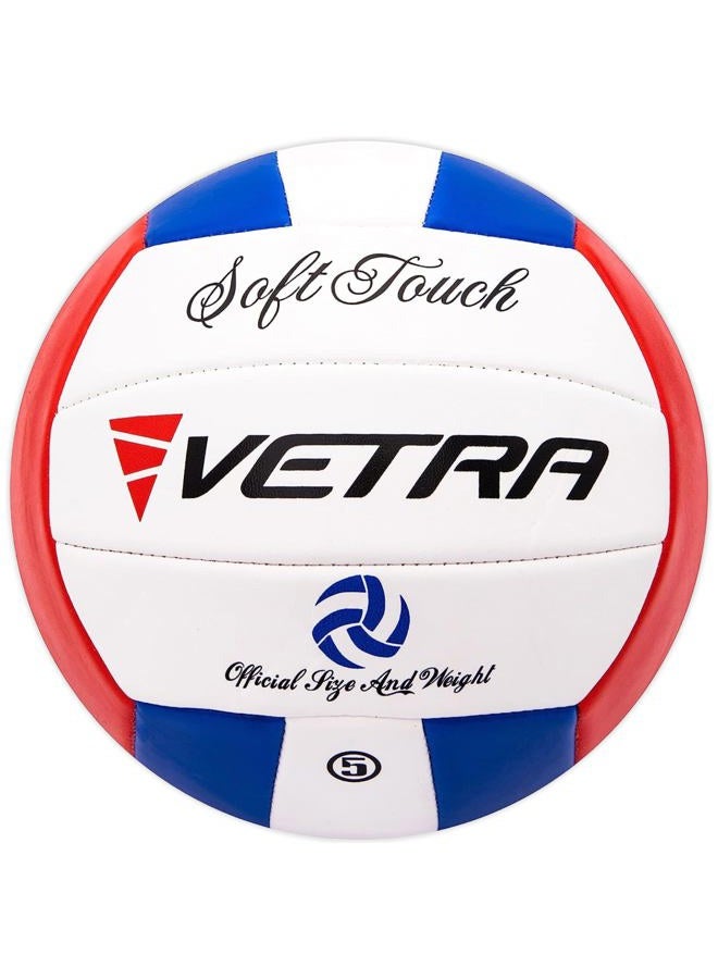 VetRa Volleyball Soft Touch Volley Ball Official Size 5 Outdoor Indoor Beach Gym Game Ball New - Image 1