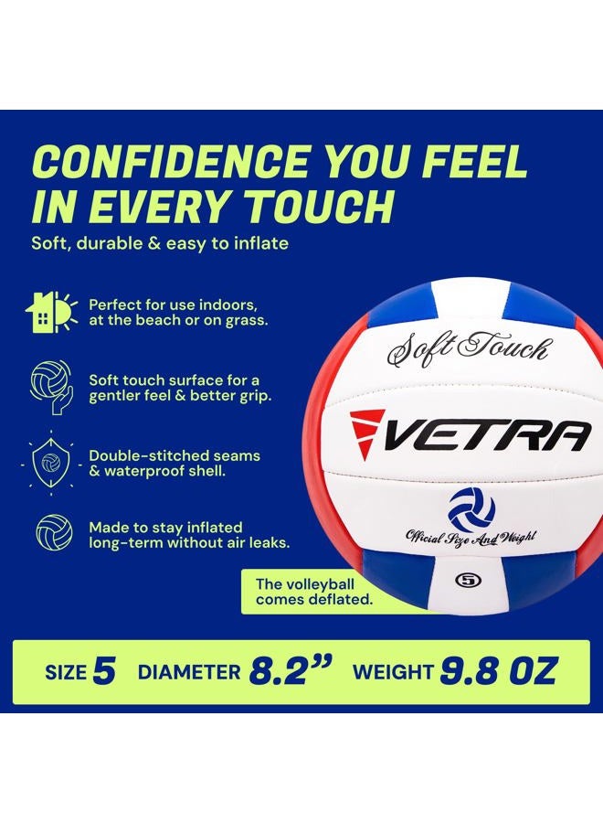 VetRa Volleyball Soft Touch Volley Ball Official Size 5 Outdoor Indoor Beach Gym Game Ball New - Image 3