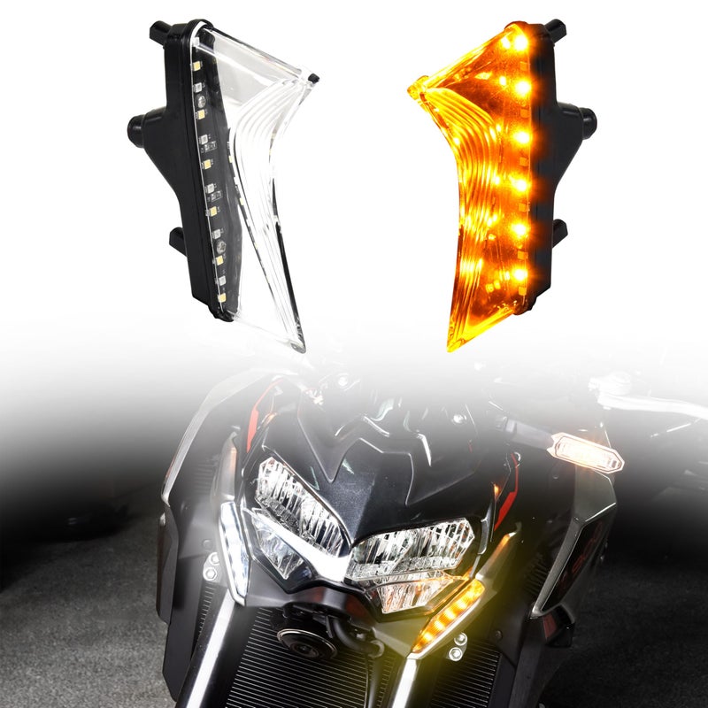 VEISUTOR LED Front Turn Signals for Kawasaki Z650 20202025 Motorcycle LED Turn Signals Side Lights with DRL for Kawasaki Z900 ABS SE ABS 20202024 Accessories