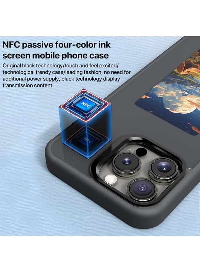 اس-توب جراب هاتف iPhone 14 Pro Max بشاشة حبر إلكتروني رباعية الألوان NFC DIY - Image 5