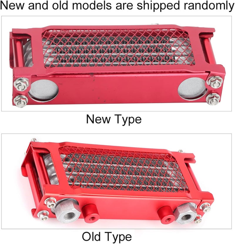 Motorcycle Oil Cooler Radiator, Aluminium Alloy Cooling System for 100 250CC Off Road Vehicles, Universal Red Oil Cooler with Installation Accessories, High Efficiency Engine - Image 5