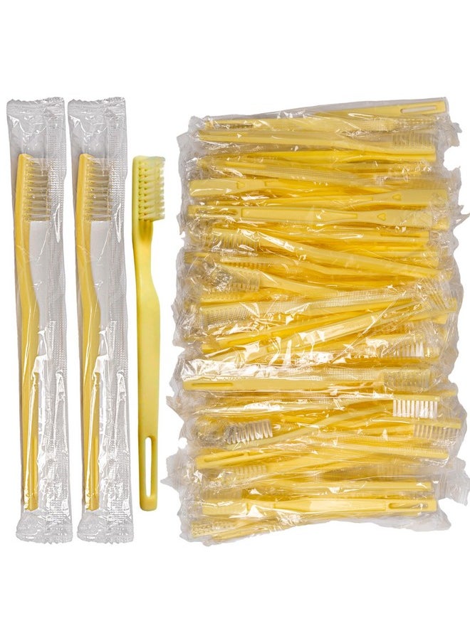 Vakly Individually Wrapped Disposable Toothbrushes [Pack Of72 ] Comfortable Bristle Feel - Great For Travel And Guest Rooms (72)  - Image 1