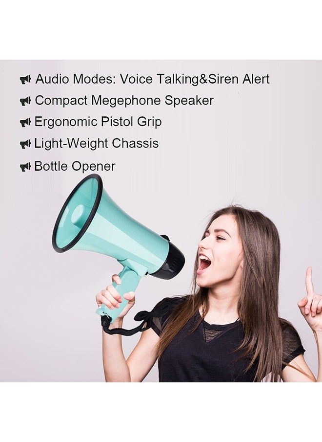 LENND - 25W Portable Bullhorn Speaker, Loudspeaker, Siren, Alarm Modes with Volume Control and Strap for Football, Basketball, Coaches or Safety Training - Image 1