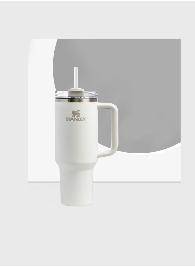 Stanley - Stanley H2.0 Stainless Steel Tumbler for Water, Iced Tea, Coffee, Smoothies 40 Oz, White - Image 1