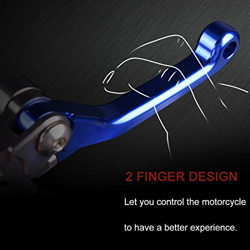 Rawsomes Blue Pivot Dirtbike Motorcross Motorcycle Brake Clutch Levers Compatible with Yamaha TTR230 2011-2021 YZ80/YZ85 2001-2014 - Image 2