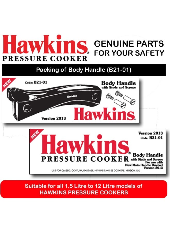 Hawkins Body Handle With Stud And Screws Rubber Pressure Cooker Gasket,Suitable For 1.5 To 12 Liters Pressure Cookers,Black  - Image 3