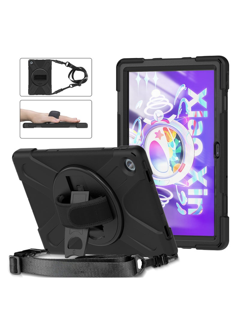 General Case for Lenovo Tab M10 Plus 10.6" 3rd Gen 2022 (Model: TB125FU/TB128FU/TB128XU), Portable Shockproof Hybrid Cover, Hook-and-Loop Swivel Handle  - Image 1