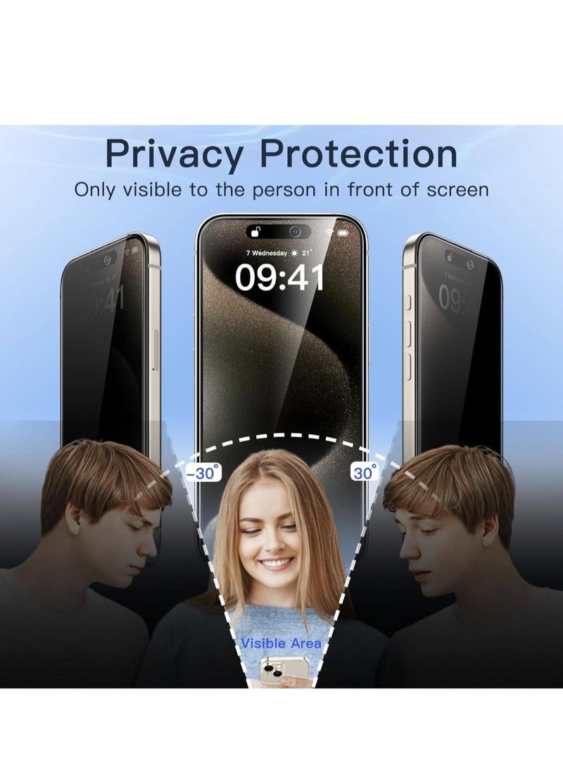 4 in 1 Package For iPhone 16 Pro Max - Screen Protector, Privacy Screen Protector , Camera Lens Protector and Case Cover - Image 4