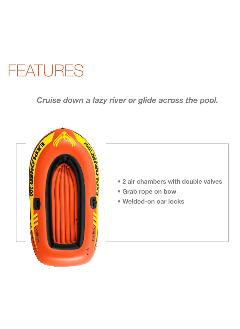 INTEX Intex Explorer Inflatable Boat Series size 185L x 94W centimeters 2 Person  - Image 4