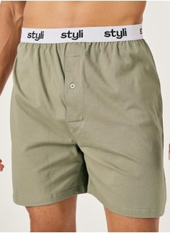 Styli Pack of 2 - Knitted Boxer With Elasticated Waistband  - Image 3