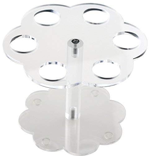 EHKO Clear Acrylic Ice Cream Cone & Cupcake Holder Stand - 8 Hole Capacity, Display Stand for Weddings, Baby Showers, Birthday Parties, Anniversaries & Christmas - Decorative Sweet Treat Stand