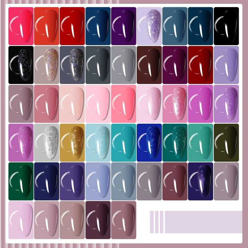 JODSONE Gel Nail Polish Starter Set 100 Pieces Multi-color Gel Nail Polish Nail Salon Home Use In Shine - Image 4