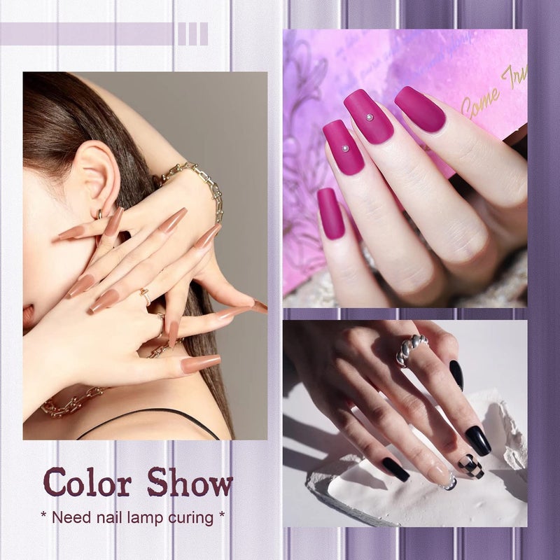 JODSONE Gel Nail Polish Starter Set 100 Pieces Multi-color Gel Nail Polish Nail Salon Home Use In Shine - Image 5