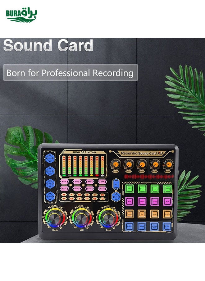 BURAQ GAX-X8 Live Microphone Equipment Sound Card  - Image 4