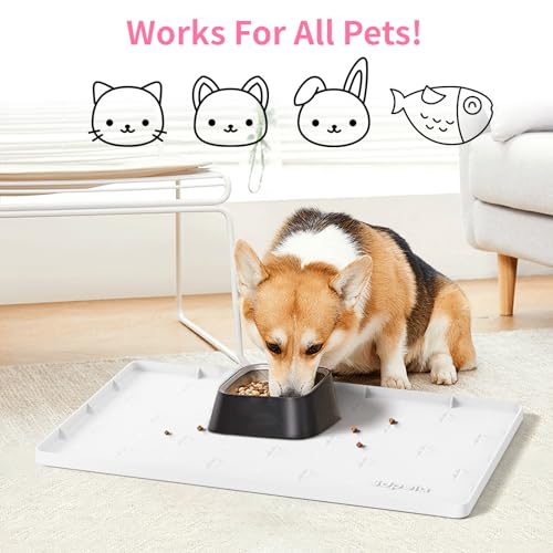 Sdpeia Under Sink Mat 22"×14" Waterproof Silicone Cabinet Liner & Sink Protector for Kitchen & Bathroom, Multi-Purpose Organizers Tray for Pets, Laundry, Cat Litter Mat, White - Image 4