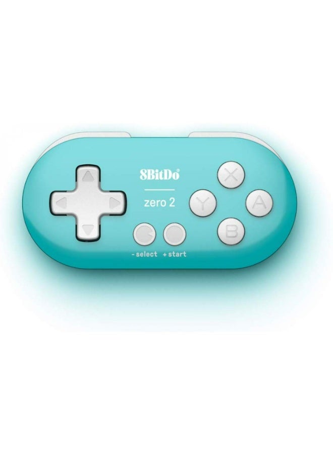 8Bitdo Zero 2 Bluetooth Gamepad Keychain Sized Mini Controller for Switch, Windows, Android, macOS & Raspberry Pi(Turquoise Edition) - Image 5