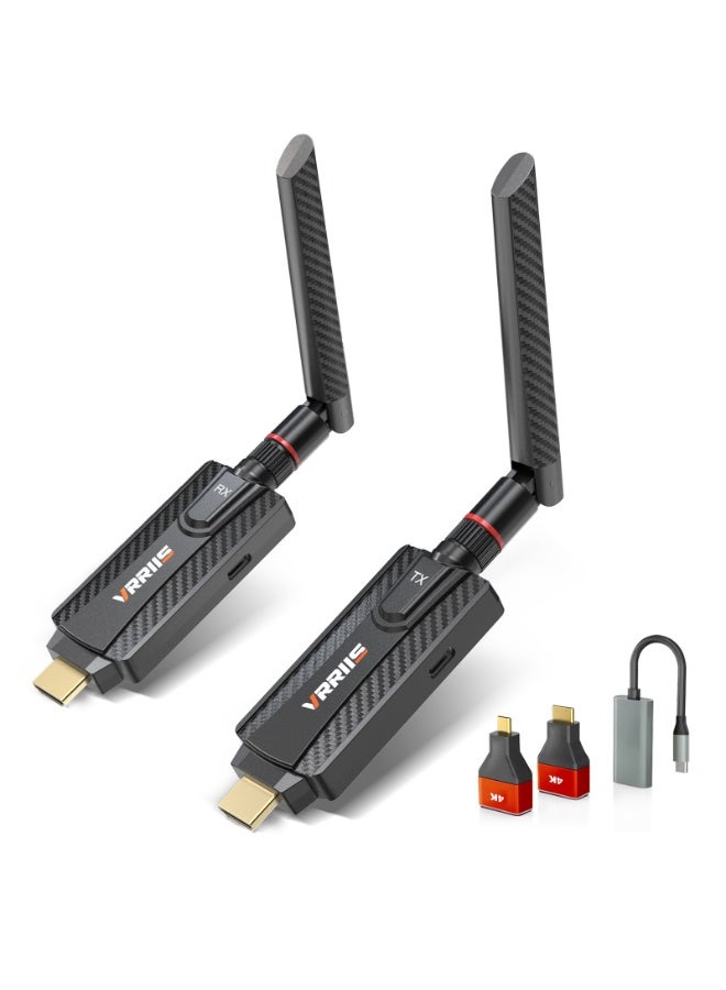 مجموعة موسع HDMI لاسلكي، جهاز إرسال واستقبال فيديو عالي الدقة، دونجل عكس الشاشة 200 متر - Image 4