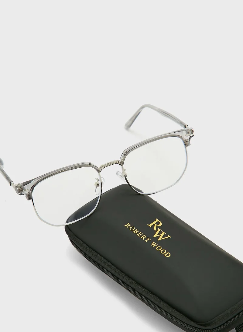 Robert Wood Anti Blue  Round Lens Clubmaster  Laptop Optic Glasses