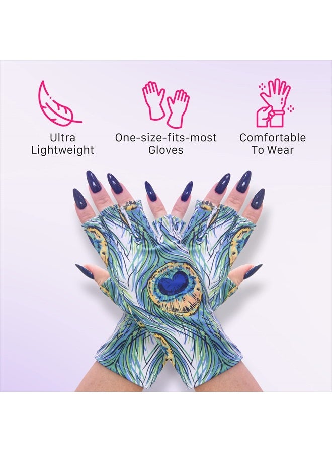 ManiGlovz Anti UV Gloves for Gel Manicures Using Gel Lamp Dryers, Driving, Lounging and More, Fingerless Gloves That Shield Skin from the Sun and Nail Lamp, Outdoor Gloves, Once a Cheetah Print - Image 5