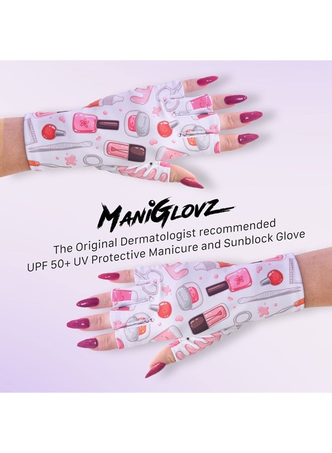 ManiGlovz Anti UV Gloves for Gel Manicures Using Gel Lamp Dryers, Driving, Lounging and More, Fingerless Gloves That Shield Skin from the Sun and Nail Lamp, Outdoor Gloves, Once a Cheetah Print - Image 2