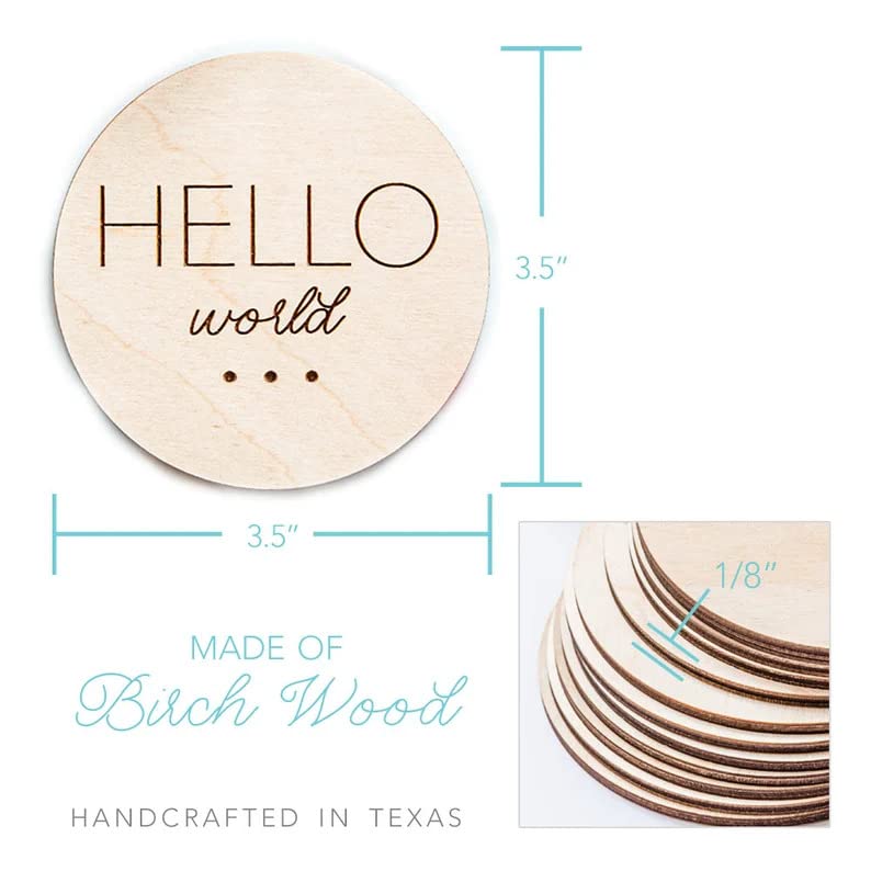 Haoser Monthly Baby Photoshoot Items,Milestone Cards For New Born Wooden,Baby Milestone Cards, Baby Photo Props, Wizard Gift, Baby Shower Gift,12 Count - Image 5