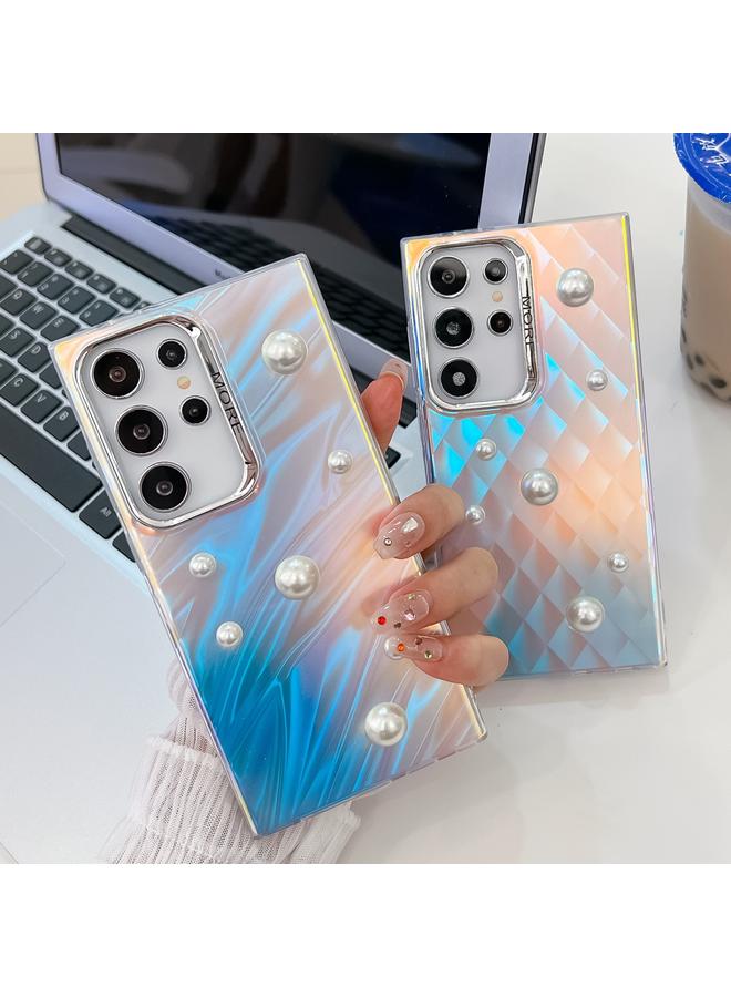 S-TOP Case For Samsung Galaxy S23 Ultra 5G Electroplating Pearl Laser Texture TPU Phone Case - Image 2